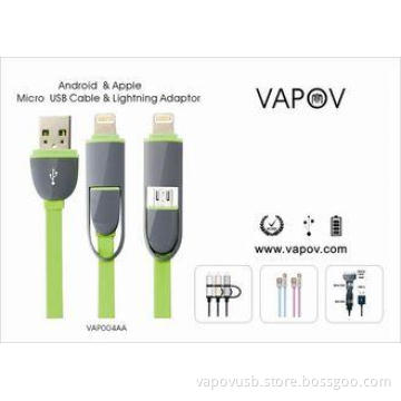 2  in 1 Micro USB  / Lightning Adaptor data and charging mu